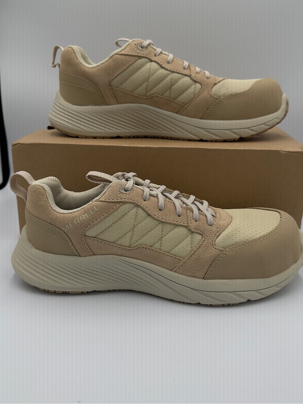 Merrell Work Alpine Sneaker CF Women's 9.5 Sand Carbon Fiber Safety Toe Shoe
